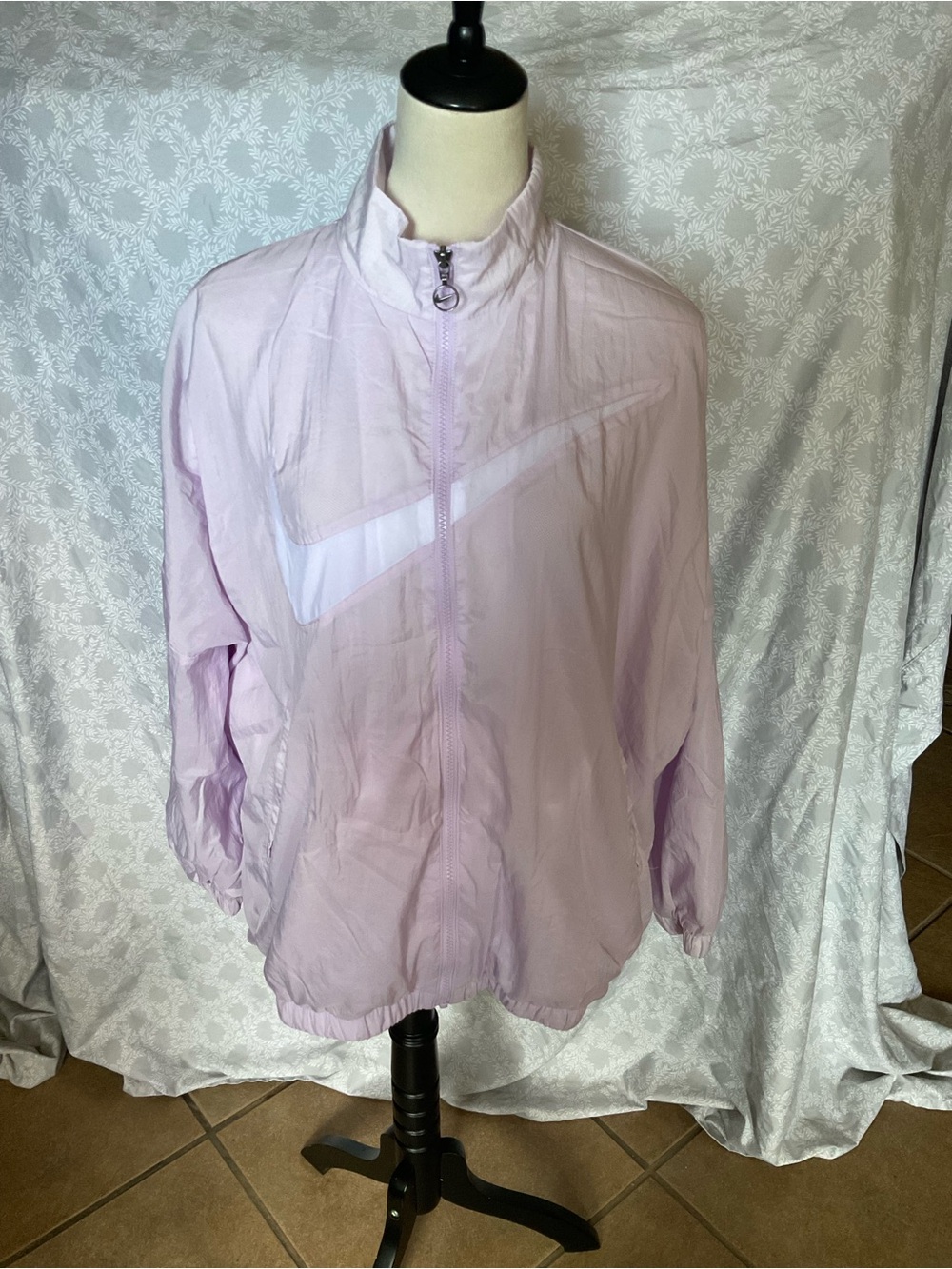 Nike Light Lavender Bomber Jacket with White Swoosh